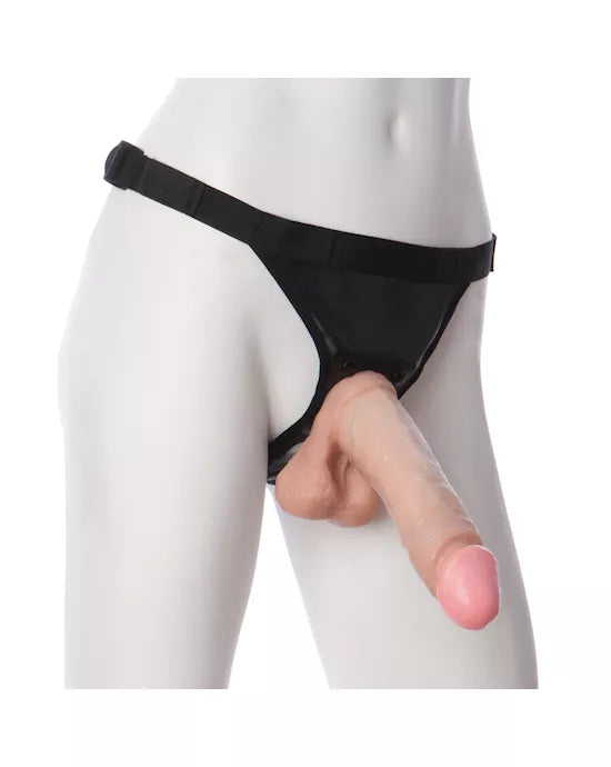 Vac-U-Lock 8 Inch Realistic Cock With Ultra Harness