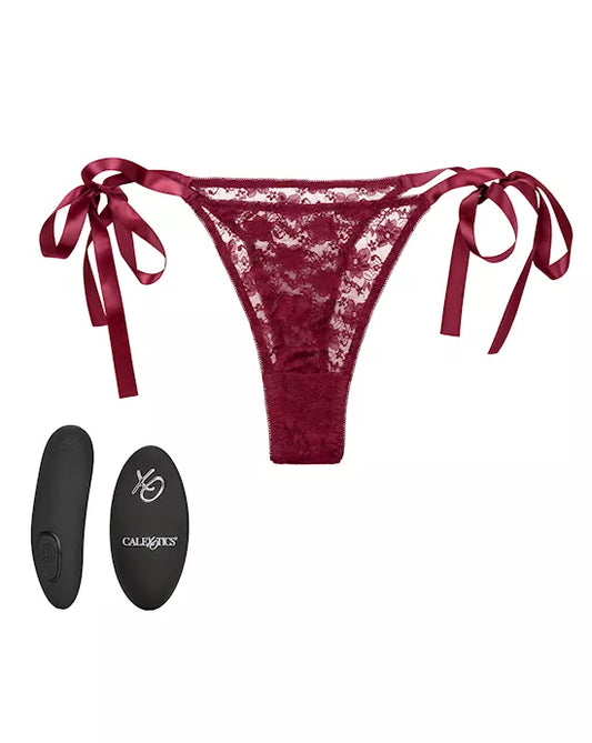 Remote Control Lace Thong Set - One Size